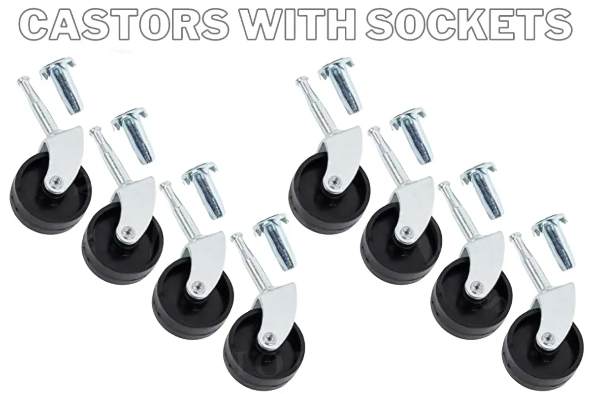 Furniture Castors Wheels (With Inserts)