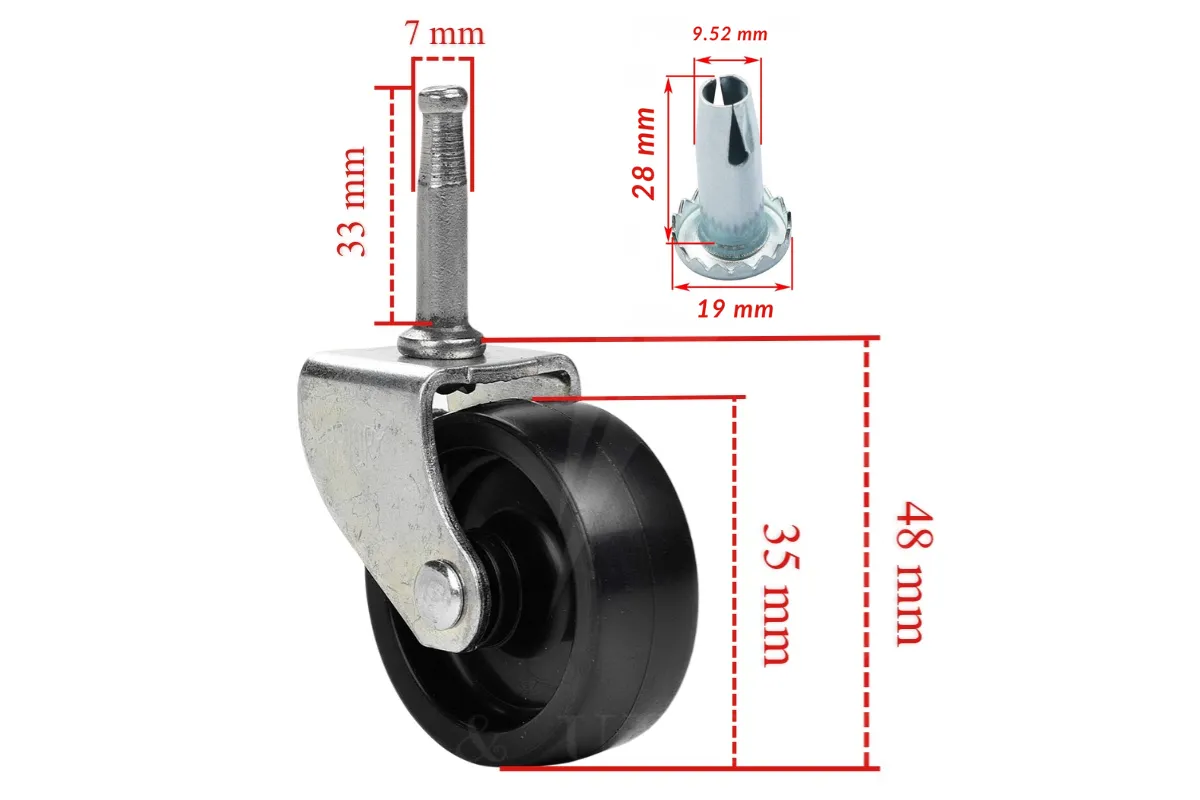 Furniture Castors Wheels (With Inserts) 2