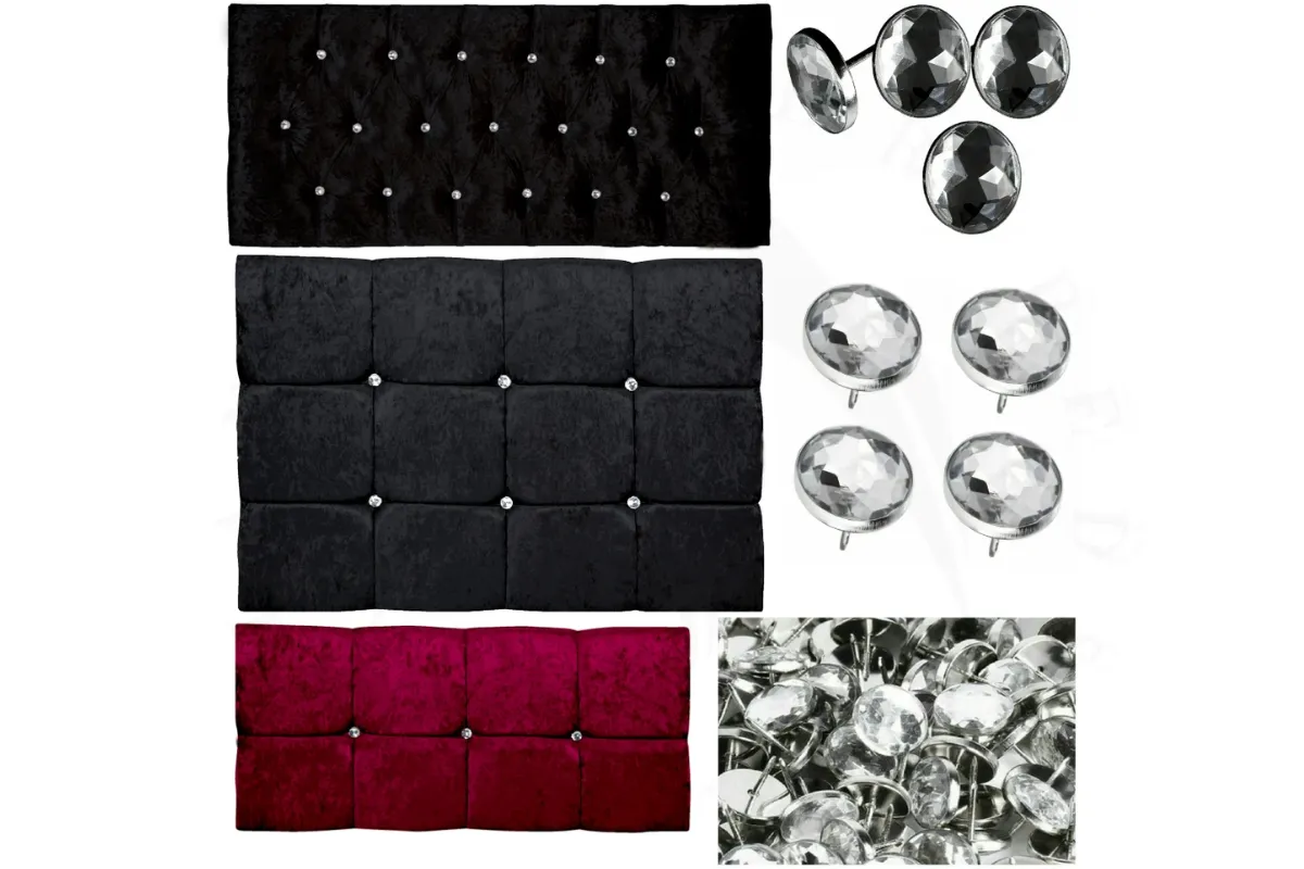 Crystal Diamond Diamante Buttons Nail Back
