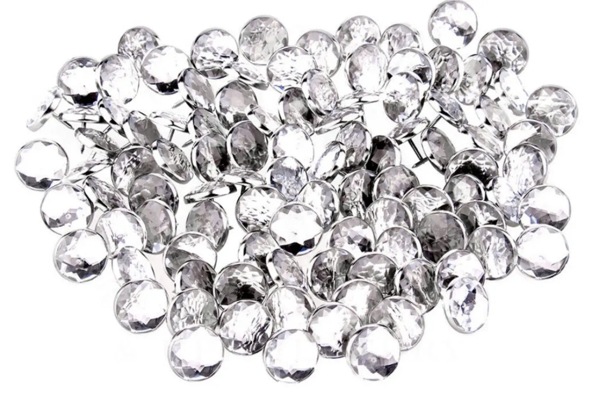 Crystal Diamond Diamante Buttons Nail Back