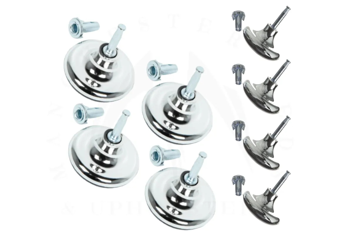 Chrome Bed Feet Leg Glides For Divan Bed