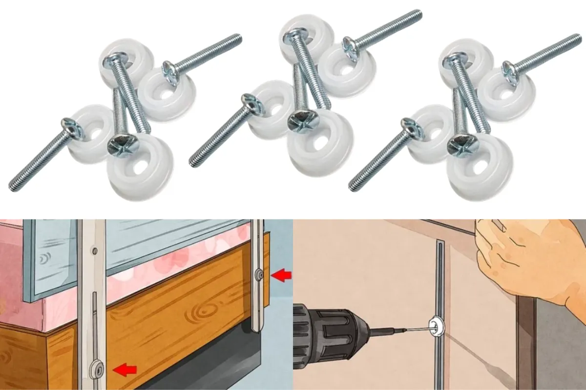 Headboard Bolts Complete with Plastic Washer – Headboard Fixing Screw Set