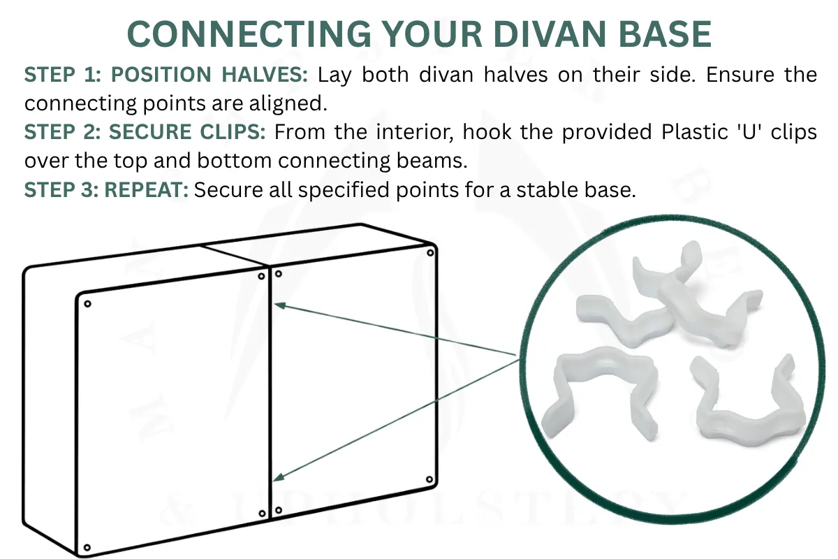 Metal U Clips for Divan Bed Base